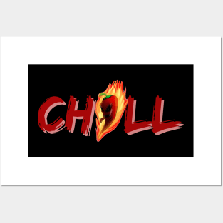 Chill chilli pepper Posters and Art
